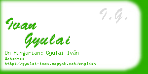 ivan gyulai business card