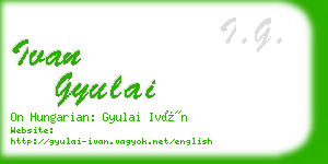 ivan gyulai business card
